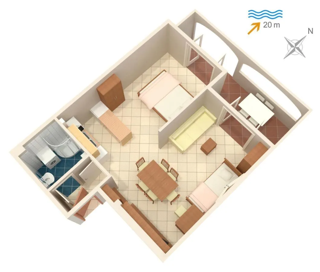 Apartments By The Sea Slatine, Ciovo - 10435 0*, Slatine Croatia
